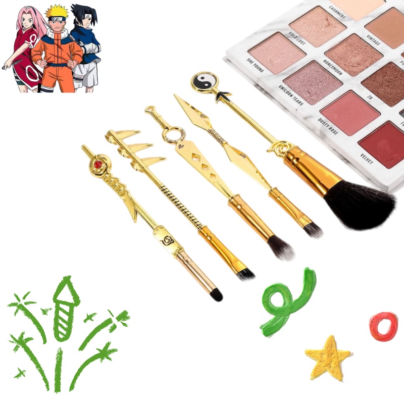 Naruto Anime Makeup Brush 5-Pi - Beauty No Makeup recension och pris